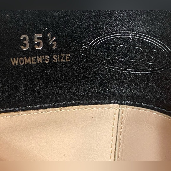 New TODS Black Leather Classic Tall Knee-High Boots - Size 35.5 - Picture 9 of 9